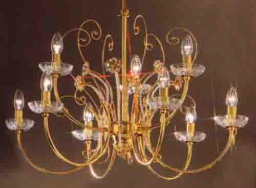 Classic Lighting 1519 G HEX Belleair Traditional Chandelier in 24k Gold (Imported from Italy)