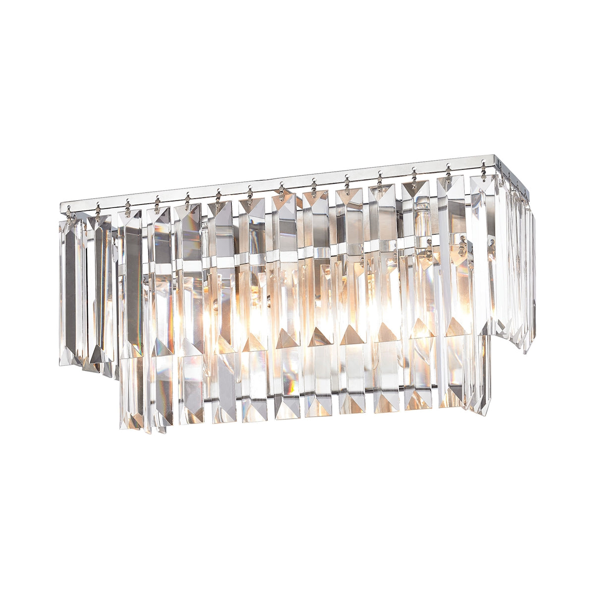 ELK Lighting 15211/2 Palacial 2-Light Vanity Sconce in Polished Chrome with Clear Crystal