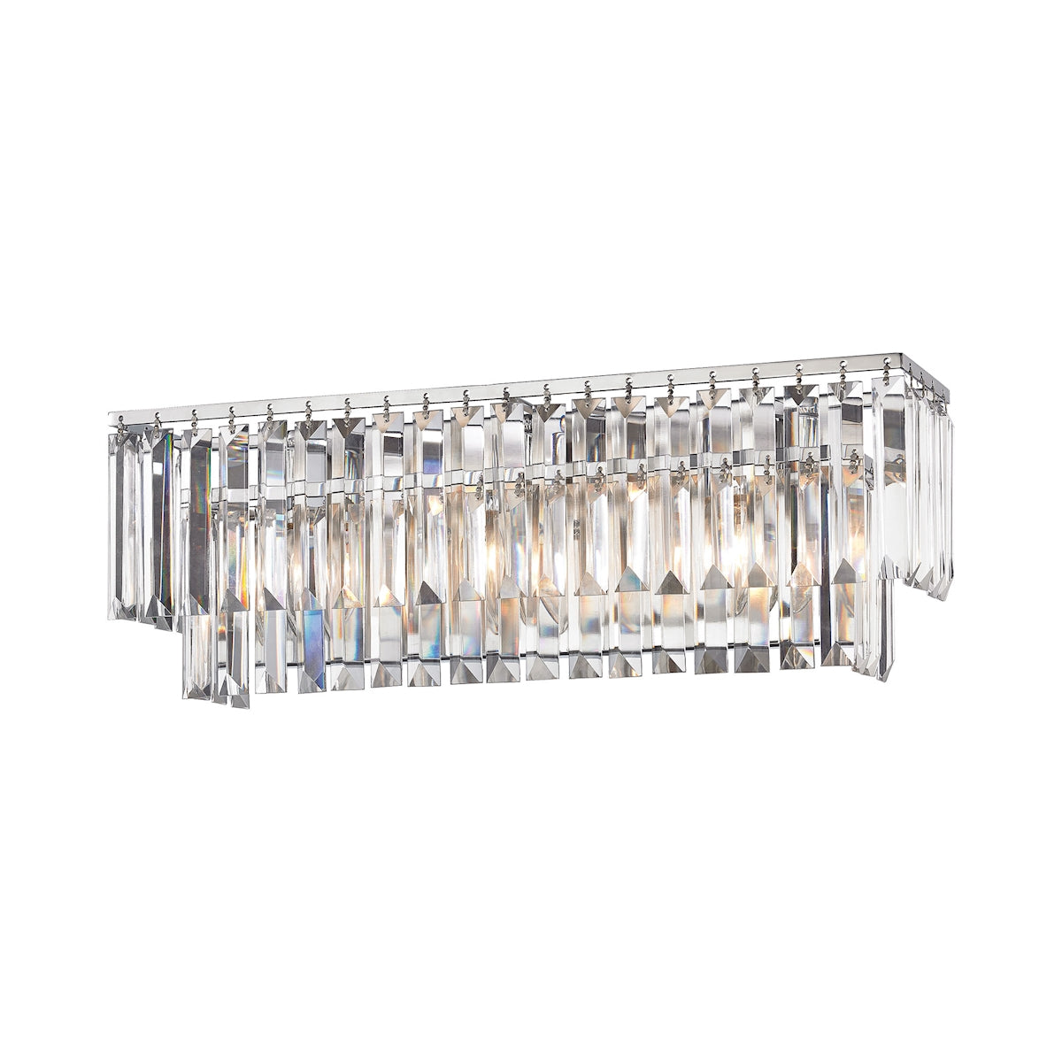 ELK Lighting 15212/3 Palacial 3-Light Vanity Sconce in Polished Chrome with Clear Crystal