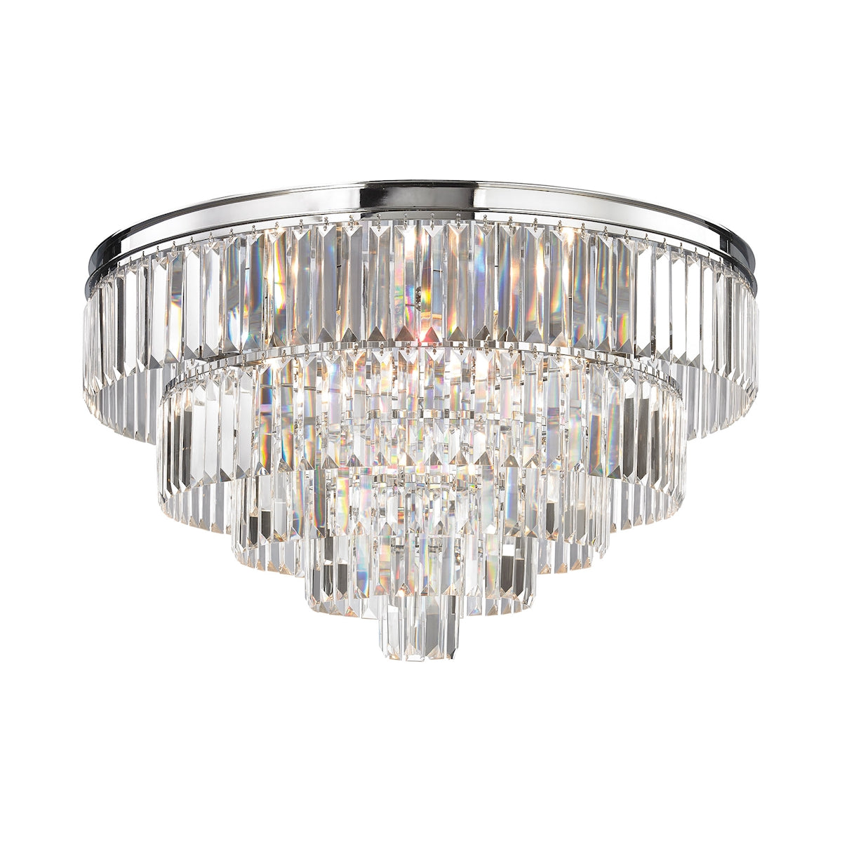 ELK Lighting 15216/6 Palacial 6-Light Chandelier in Polished Chrome with Clear Crystal