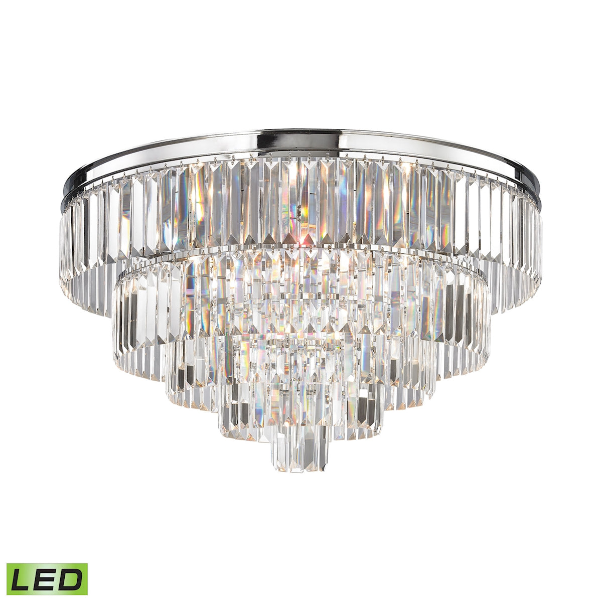 ELK Lighting 15216/6-LED Palacial 6-Light Chandelier in Polished Chrome with Clear Crystal - Includes LED Bulbs