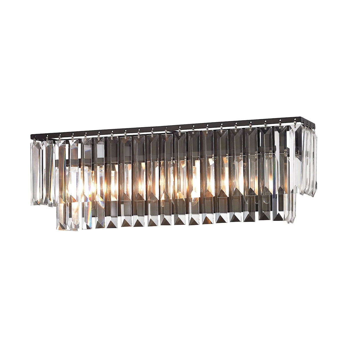 ELK Lighting 15222/3 Palacial 3-Light Vanity Lamp in Oil Rubbed Bronze with Clear Crystal
