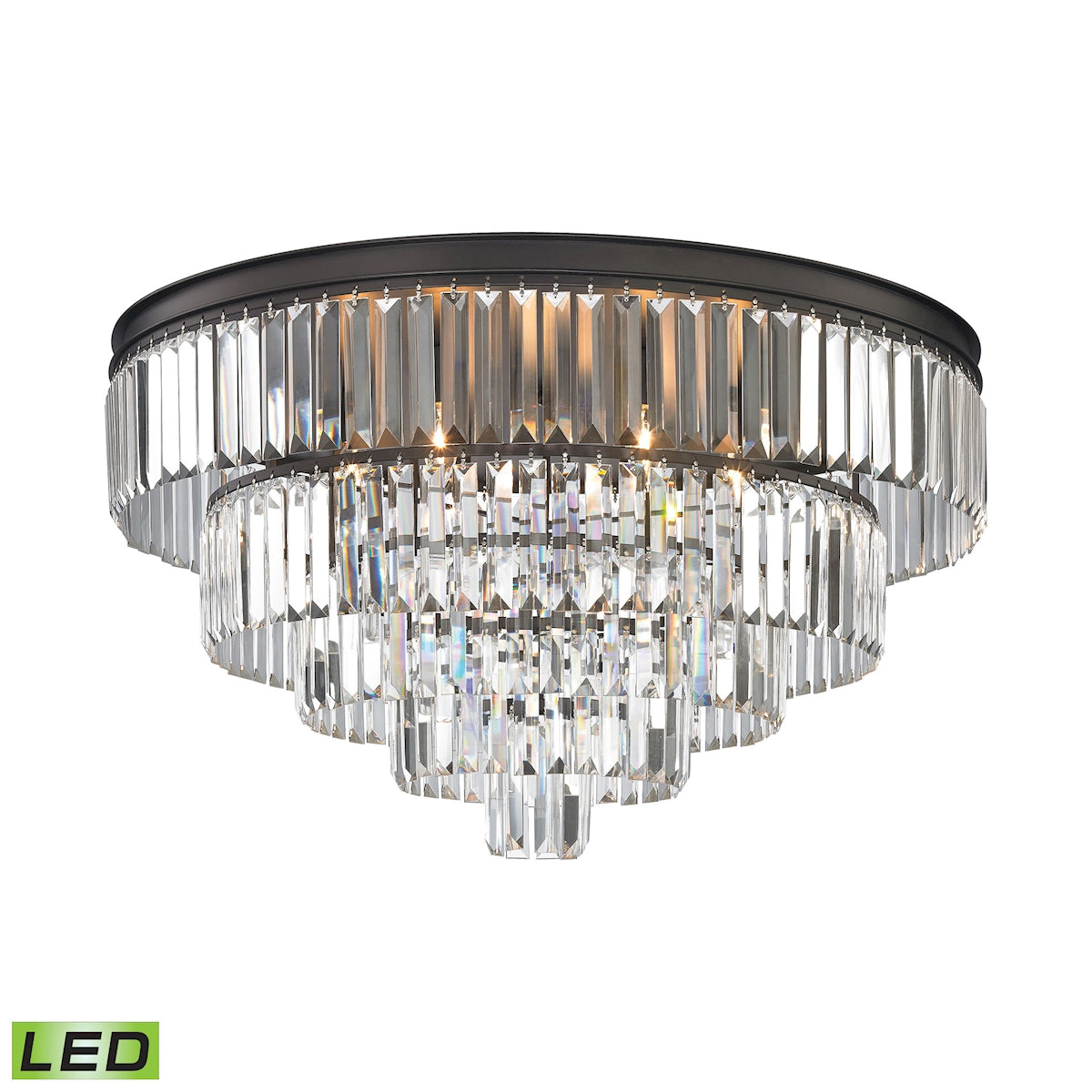 ELK Lighting 15226/6-LED Palacial 6-Light Chandelier in Oil Rubbed Bronze with Clear Crystal - Includes LED Bulbs