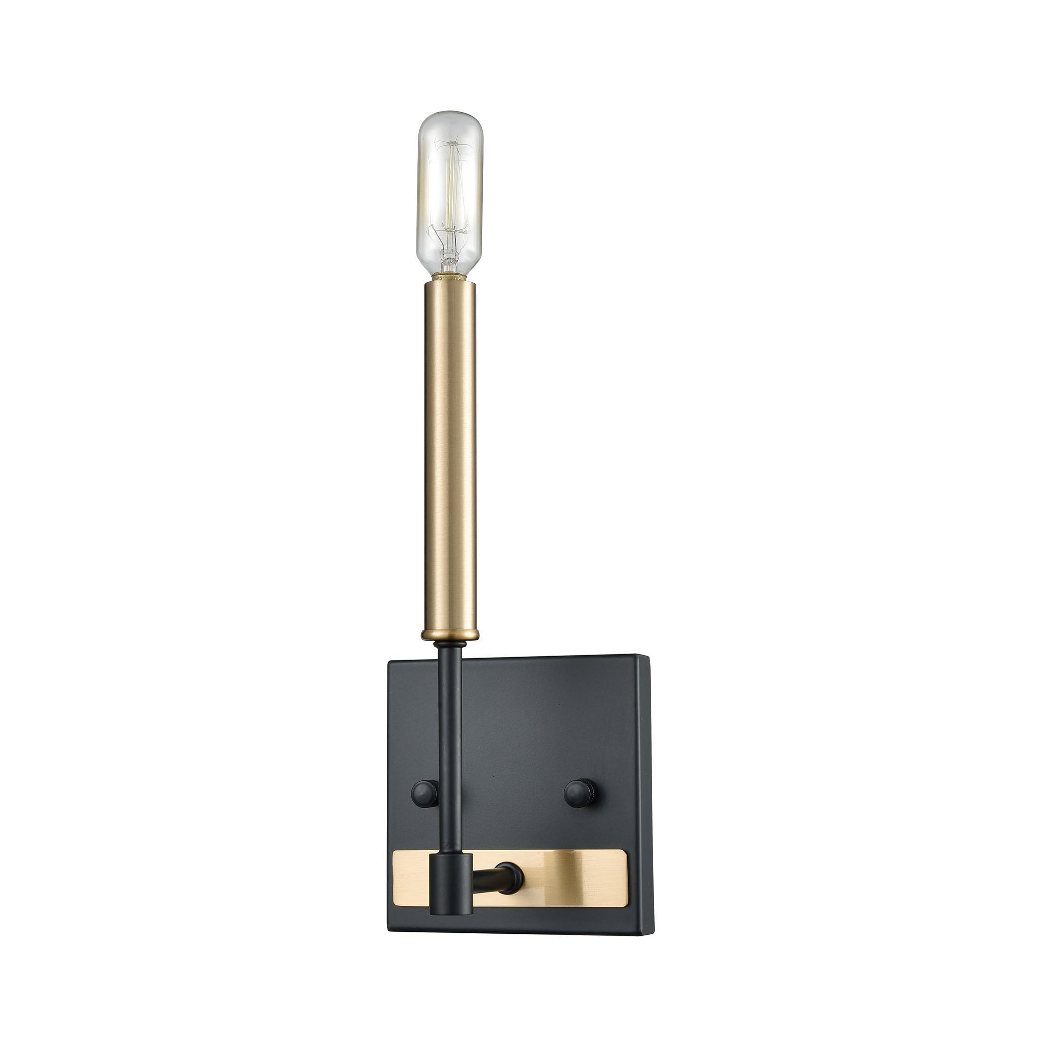 ELK Lighting 15273/1 Livingston 1-Light Vanity Lamp in Matte Black and Satin Brass