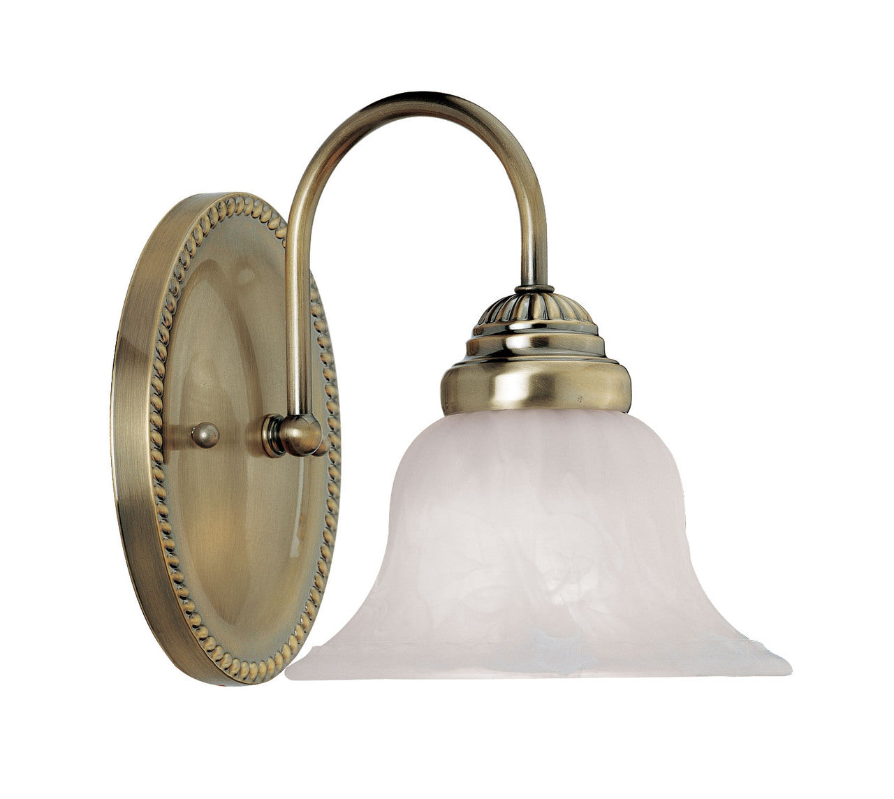 LIVEX Lighting 1531-01 Edgemont Bath Light in Antique Brass (1 Light)