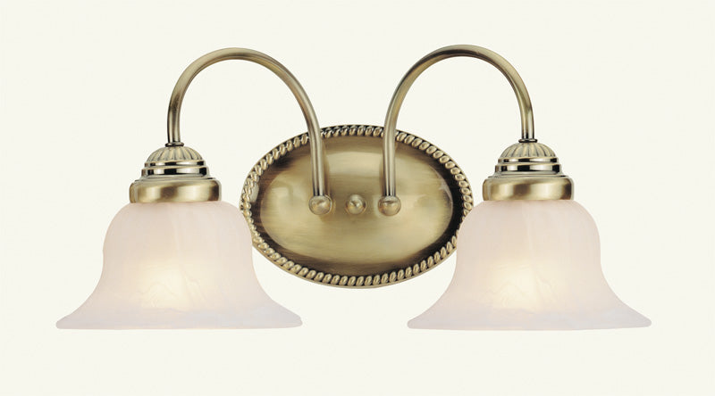 LIVEX Lighting 1532-01 Edgemont Bath Light in Antique Brass (2 Light)