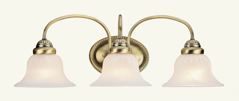 LIVEX Lighting 1533-01 Edgemont Bath Light in Antique Brass (3 Light)