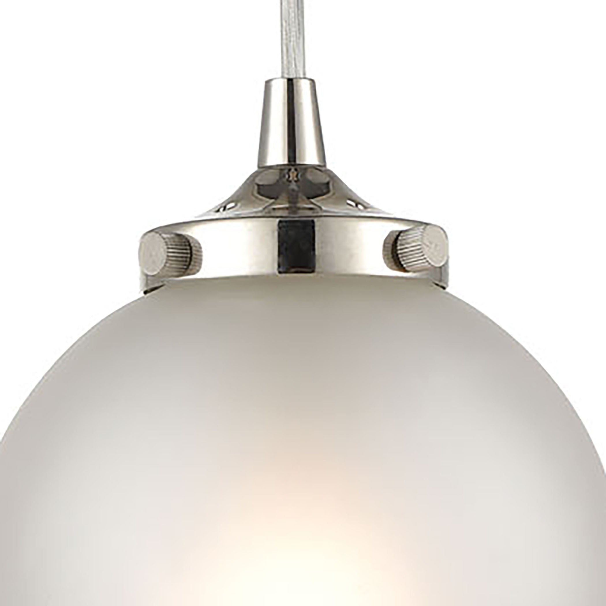 ELK Lighting 15363/1 Boudreaux 1-Light Mini Pendant in Polished Nickel with Frosted