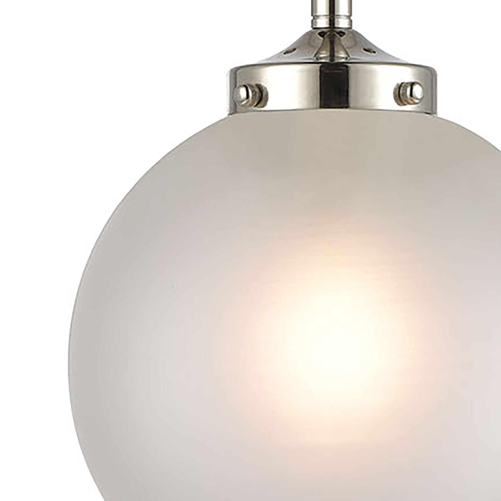 ELK Lighting 15364/1 Boudreaux 1-Light Mini Pendant in Polished Nickel with Frosted
