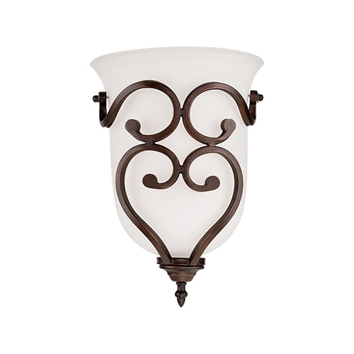 Millennium Lighting 1561-RBZ Courtney Lakes Turinian Scavo Wall Sconce in Rubbed Bronze