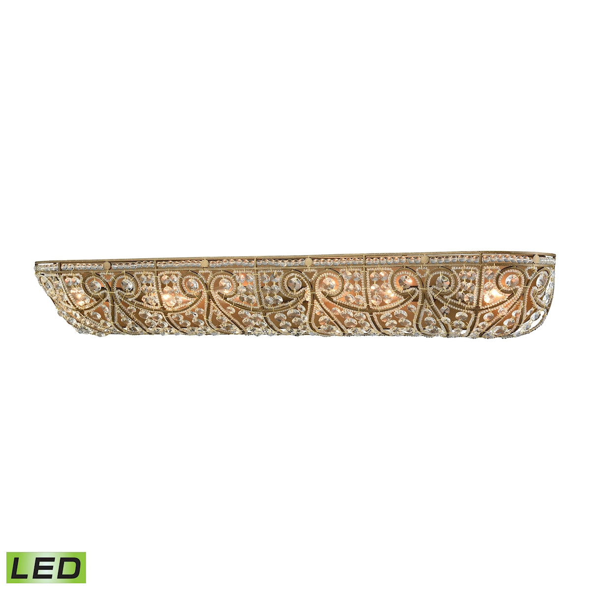 ELK Lighting 15962/6-LED Elizabethan 6-Light Vanity Sconce in Dark Bronze with Clear Crystal - Includes LED Bulbs