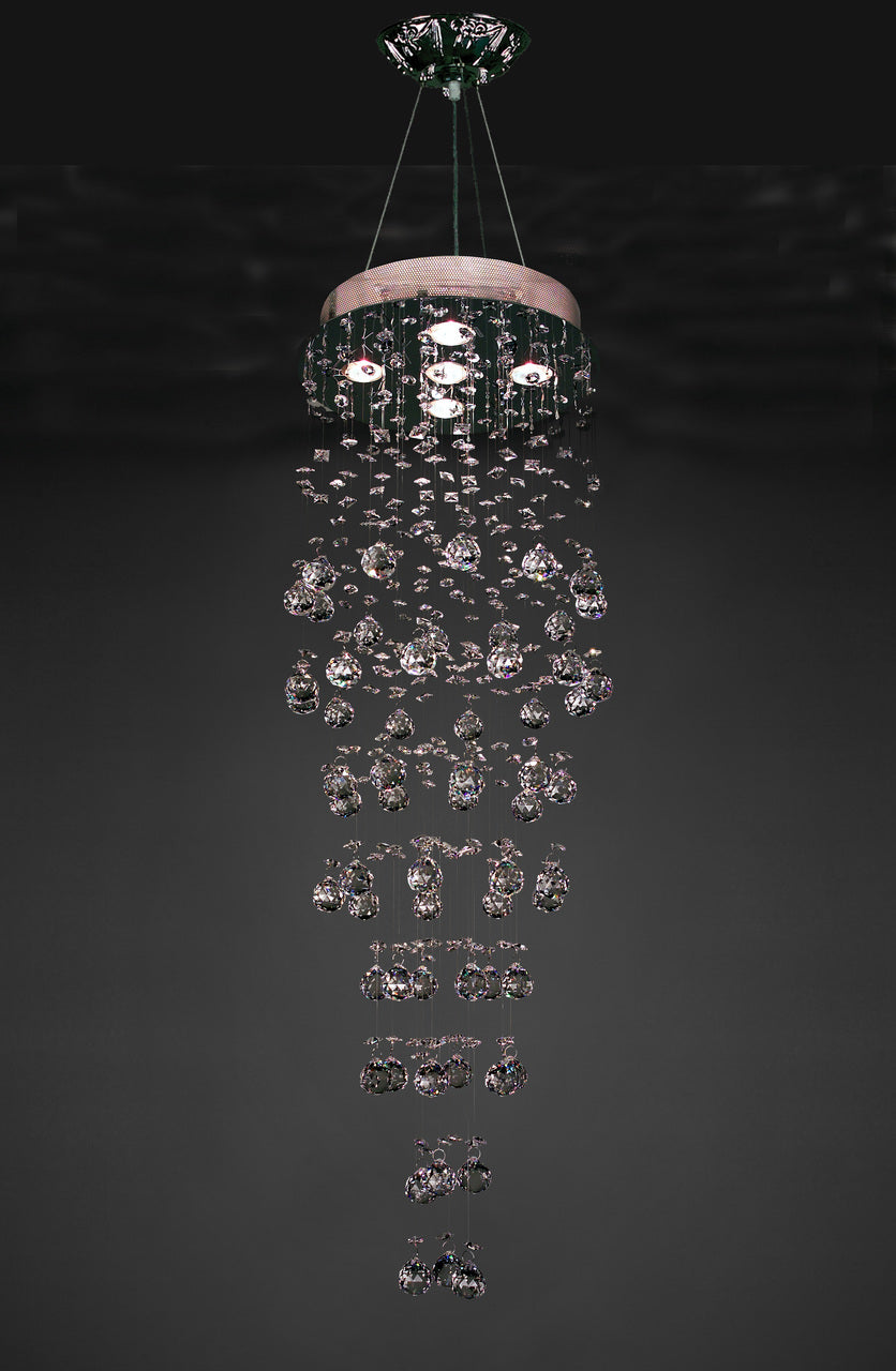 Classic Lighting 16010 CH CP H Andromeda Crystal Chandelier in Chrome