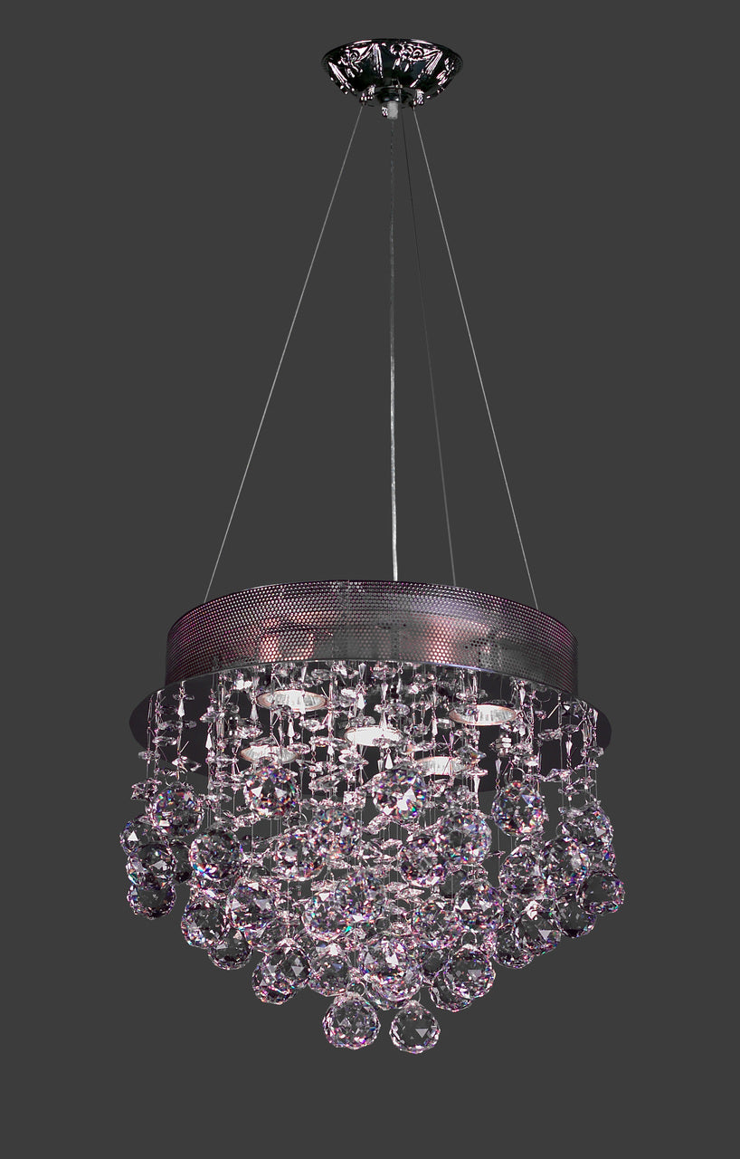 Classic Lighting 16020 CH CP H Andromeda Crystal Pendant in Chrome
