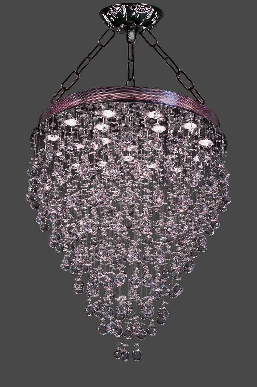 Classic Lighting 16022 CH CP H Andromeda Crystal Pendant in Chrome