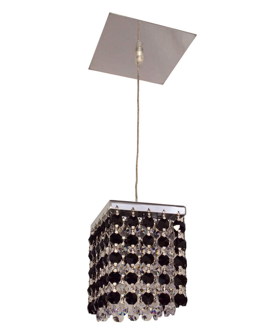 Classic Lighting 16101 BLK-CP Bedazzle Crystal Pendant in Chrome