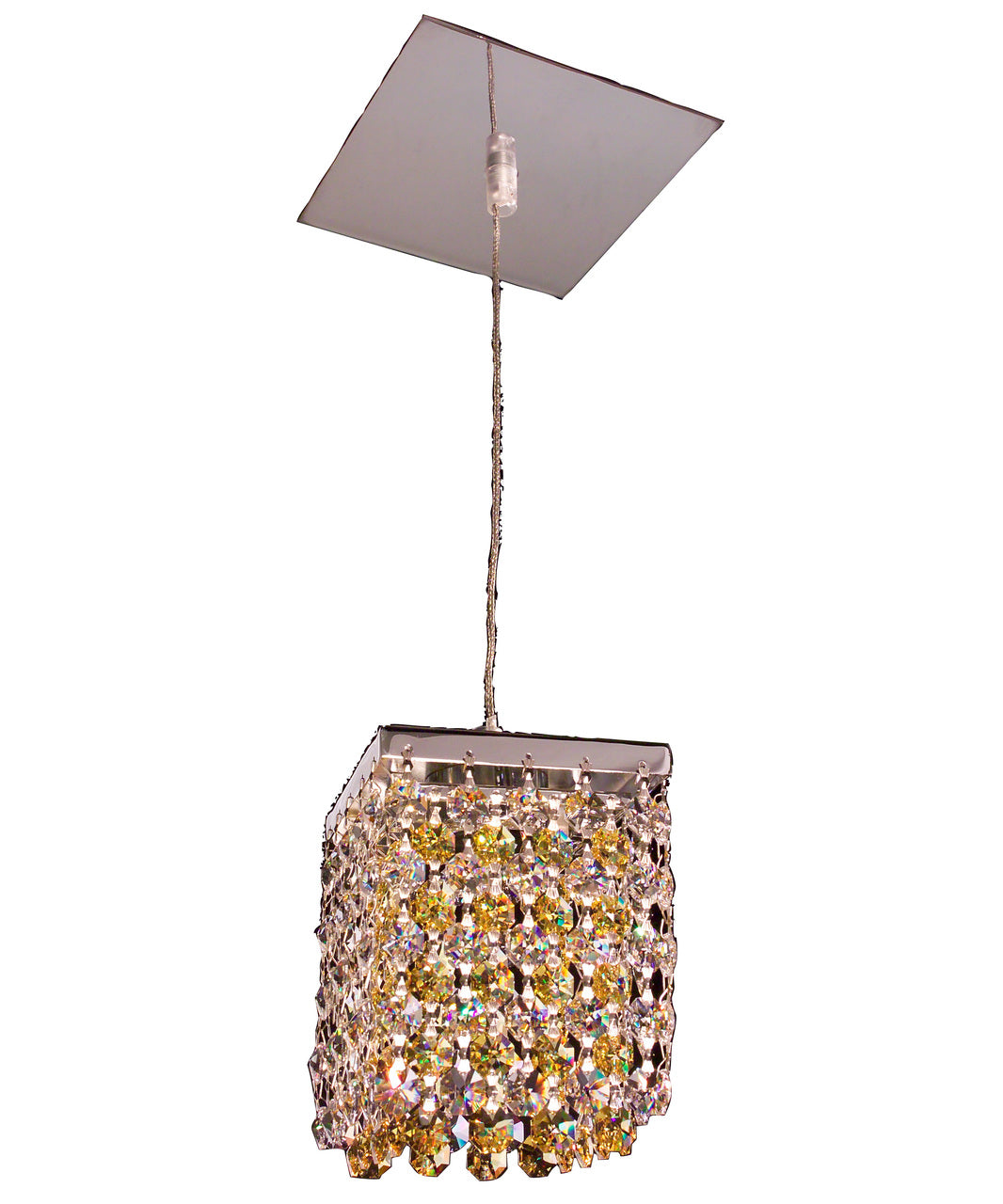 Classic Lighting 16101 SSQ Bedazzle Crystal Pendant in Chrome
