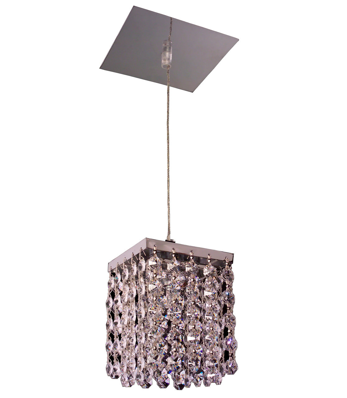 Classic Lighting 16101 SCSQ Bedazzle Crystal Pendant in Chrome