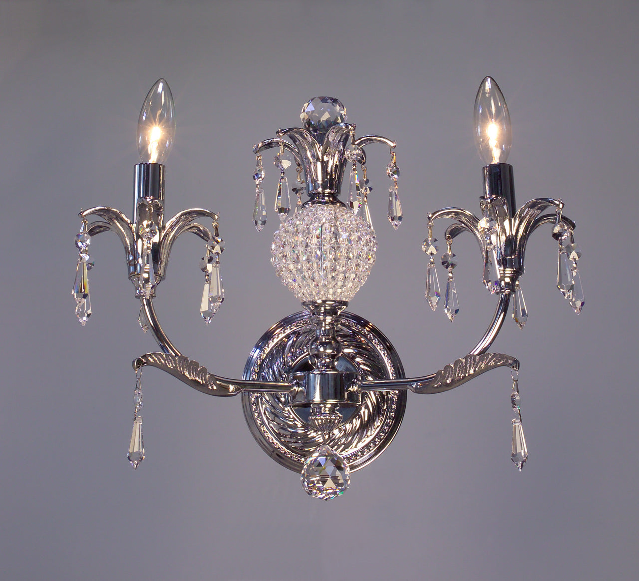 Classic Lighting 16112 CH SC Sharon Crystal Wall Sconce in Chrome