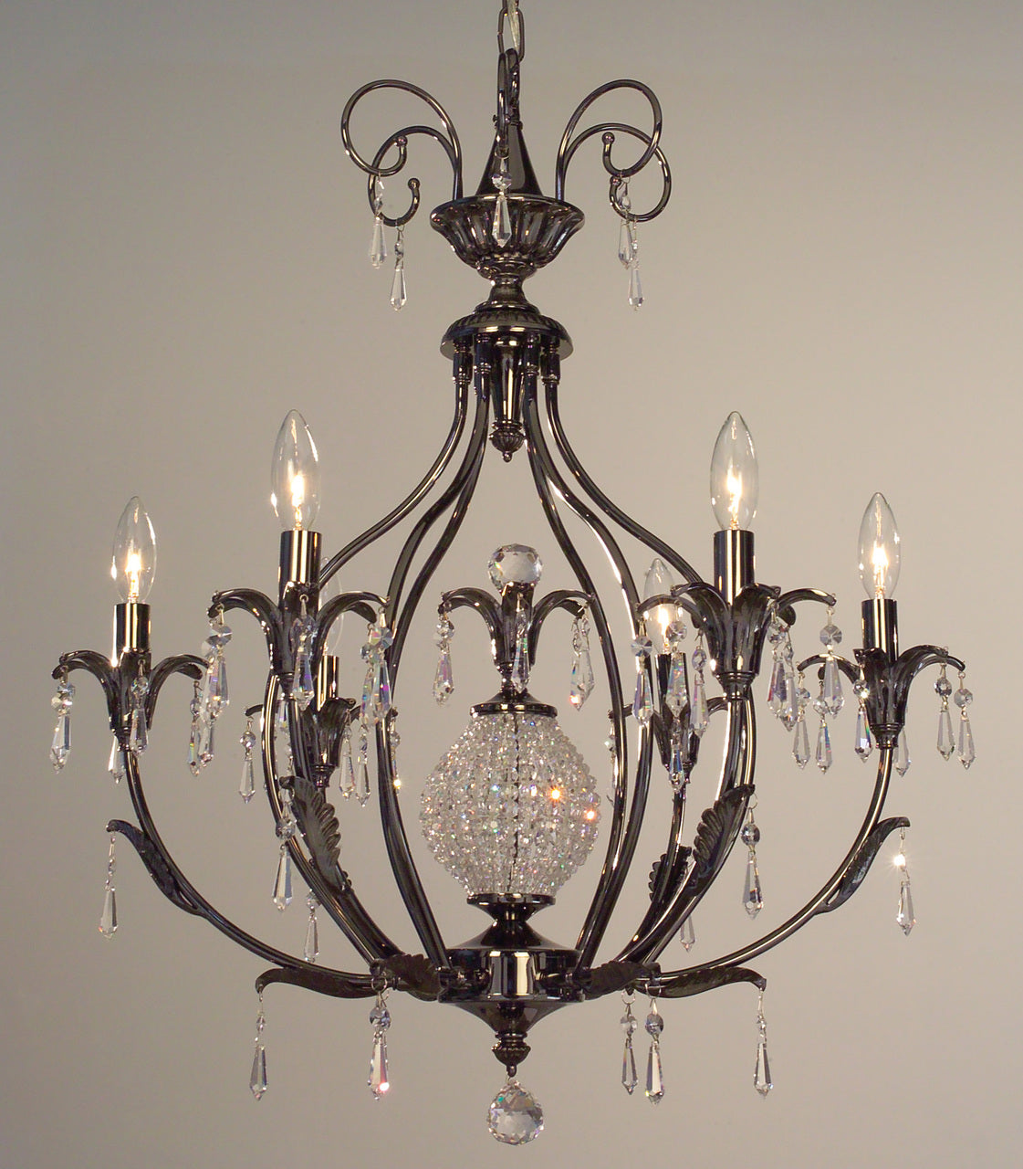 Classic Lighting 16118 ABR SC Sharon Crystal Chandelier in Antique Brass