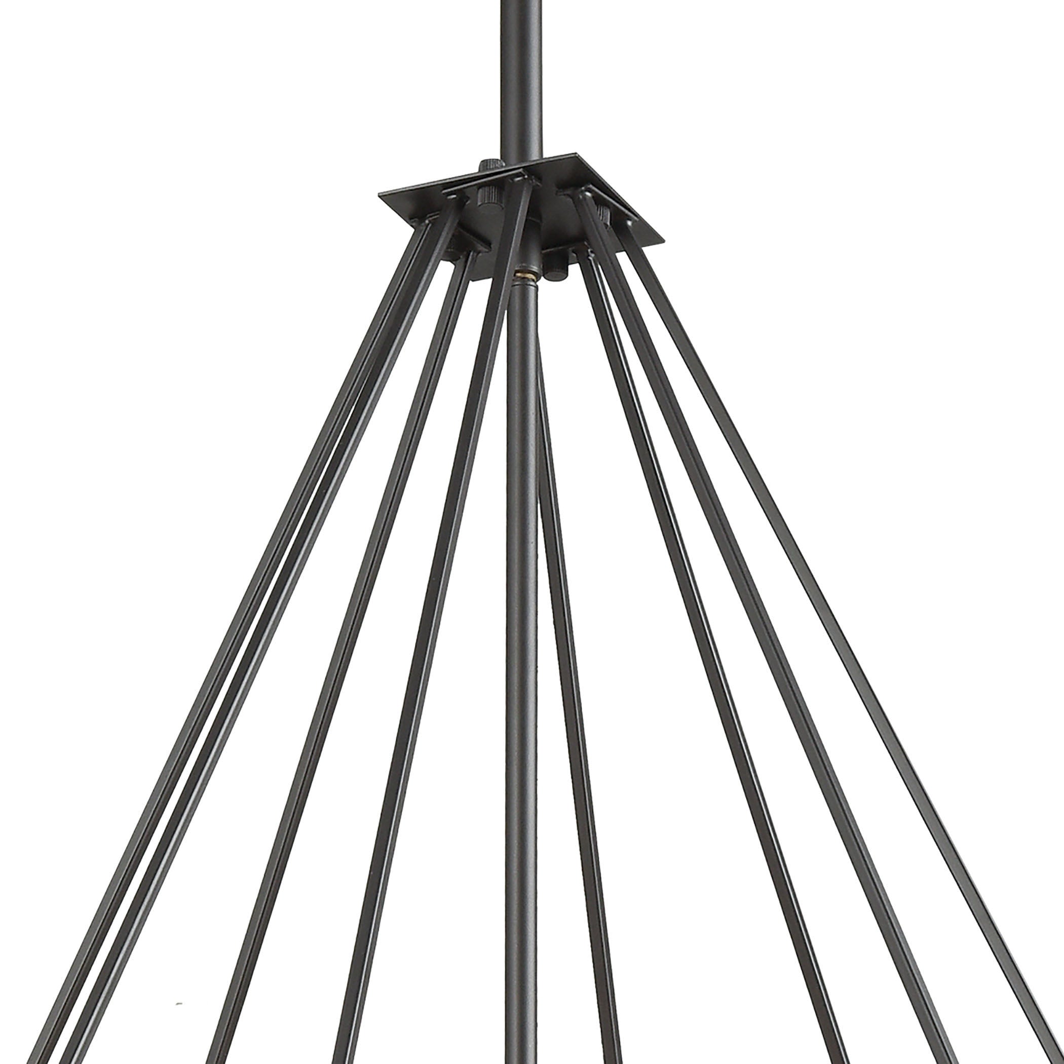 ELK Lighting 16185/4 Stasis 4-Light Chandelier in Oil Rubbed Bronze with Tan and Clear Mica Shade