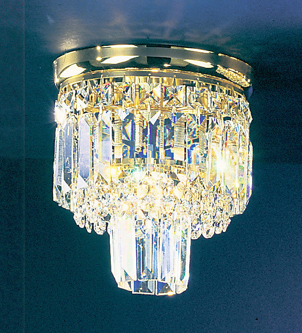 Classic Lighting 1620 G CP Ambassador Crystal Flushmount in 24k Gold