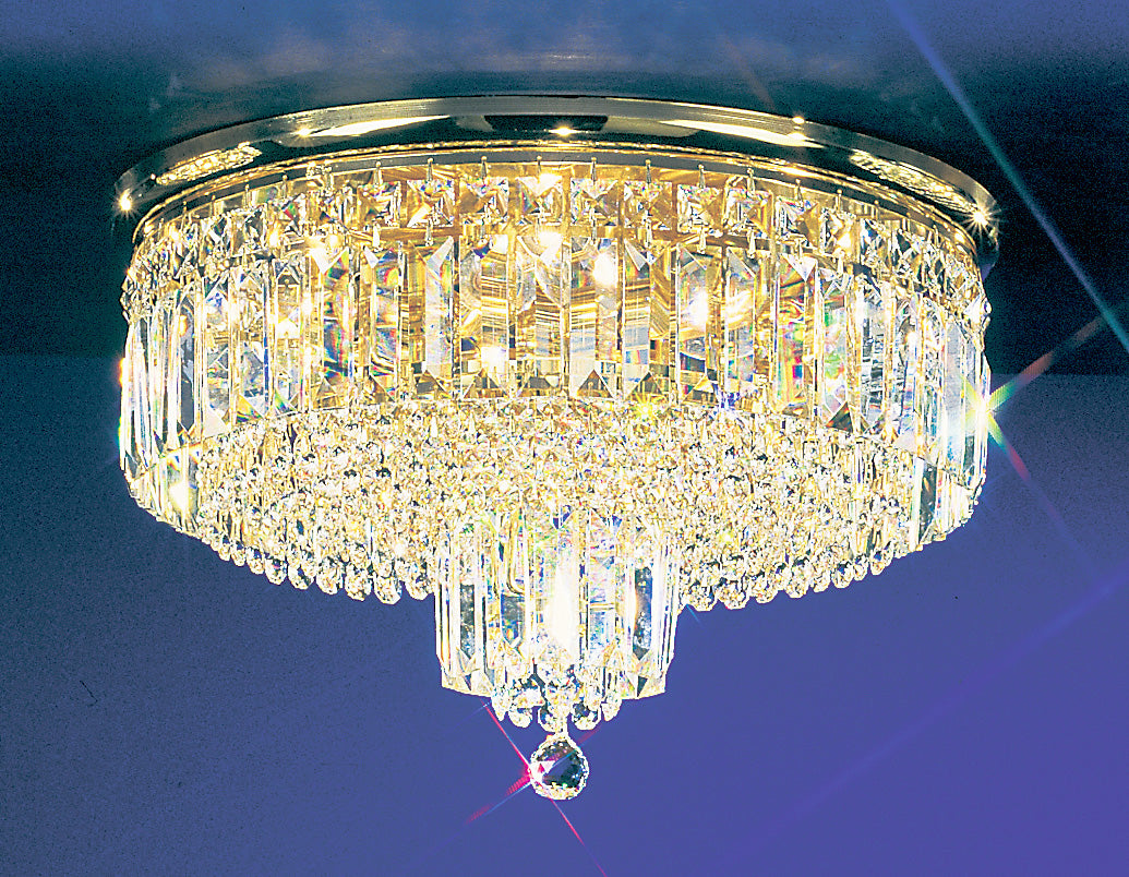 Classic Lighting 1622 G S Ambassador Crystal Flushmount in 24k Gold