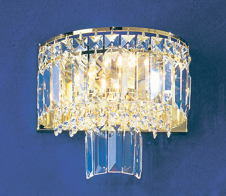 Classic Lighting 1623 G S Ambassador Crystal Wall Sconce in 24k Gold