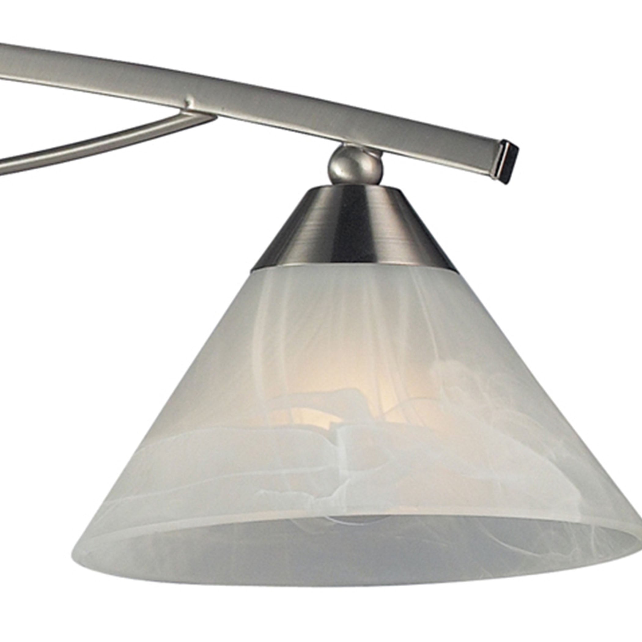 ELK Lighting 17019/4 Elysburg 4-Light Vanity Lamp in Satin Nickel with White Marbleized Glass