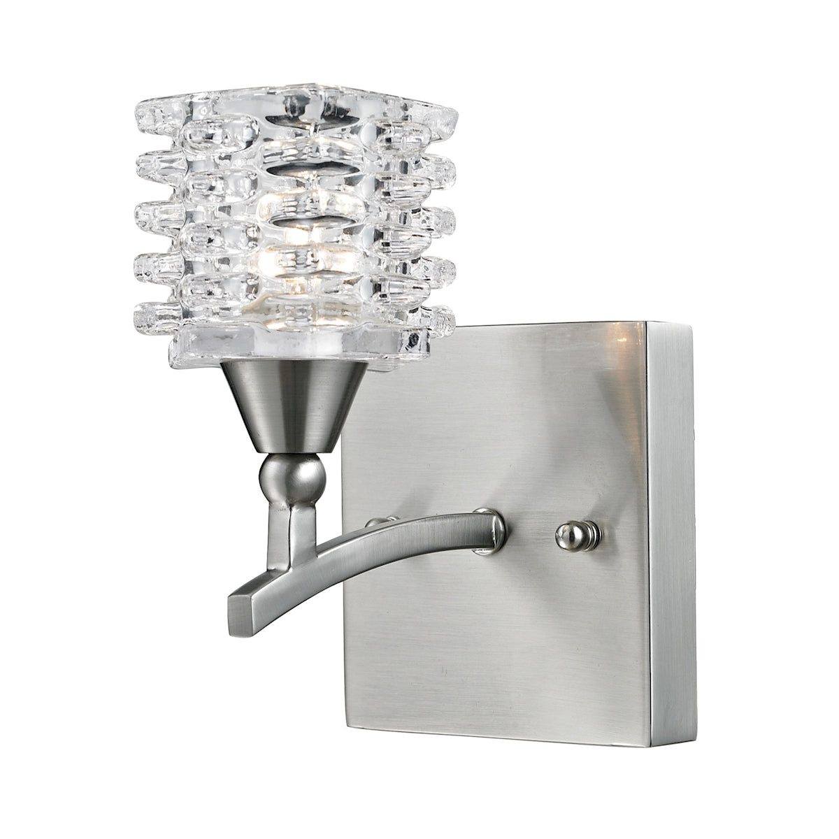 ELK Lighting 17130/1 Matrix 1-Light Vanity Lamp in Satin Nickel with Clear Glass