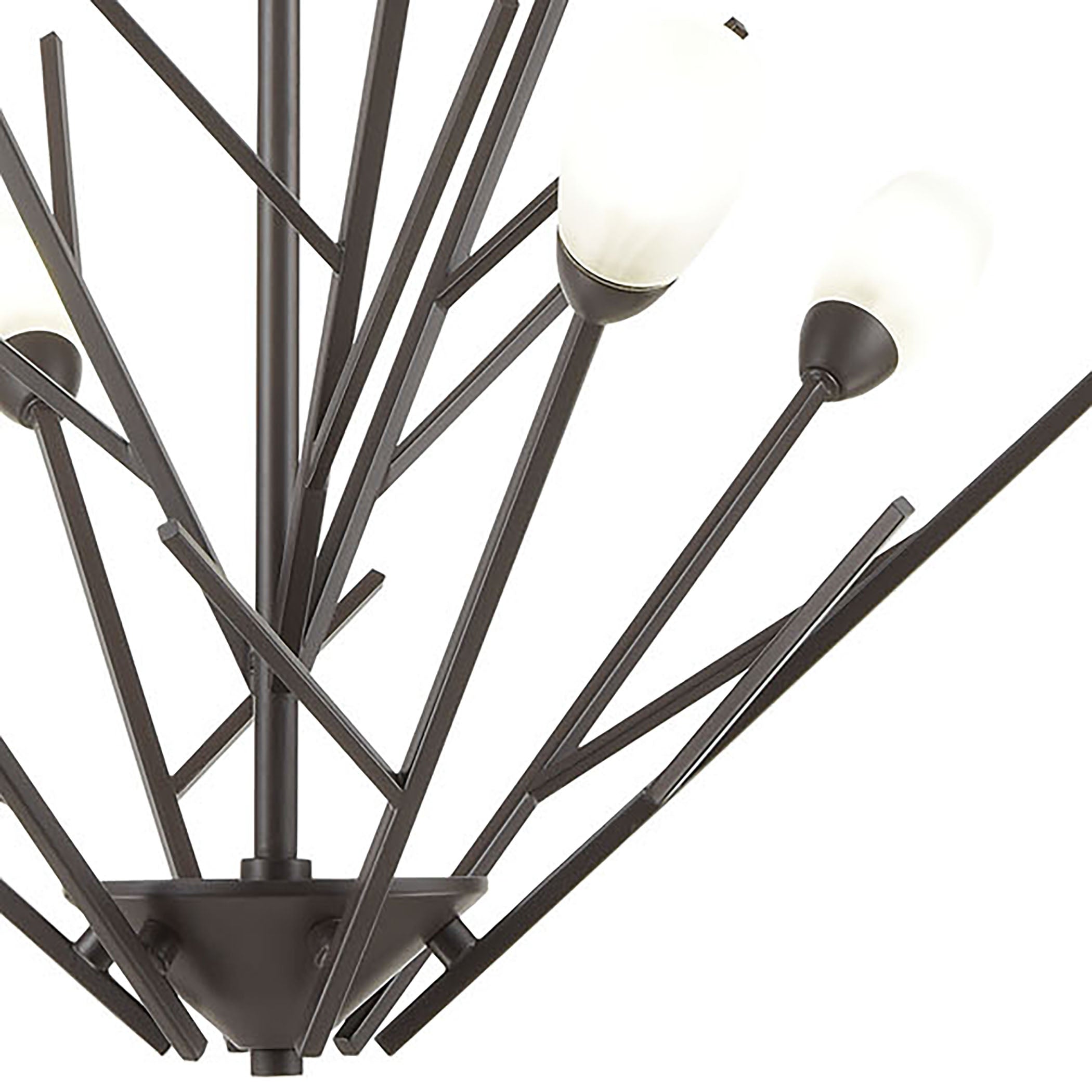 ELK Lighting 18277/6 Ocotillo 6-Light Chandelier in Oil Rubbed Bronze with Frosted Glass