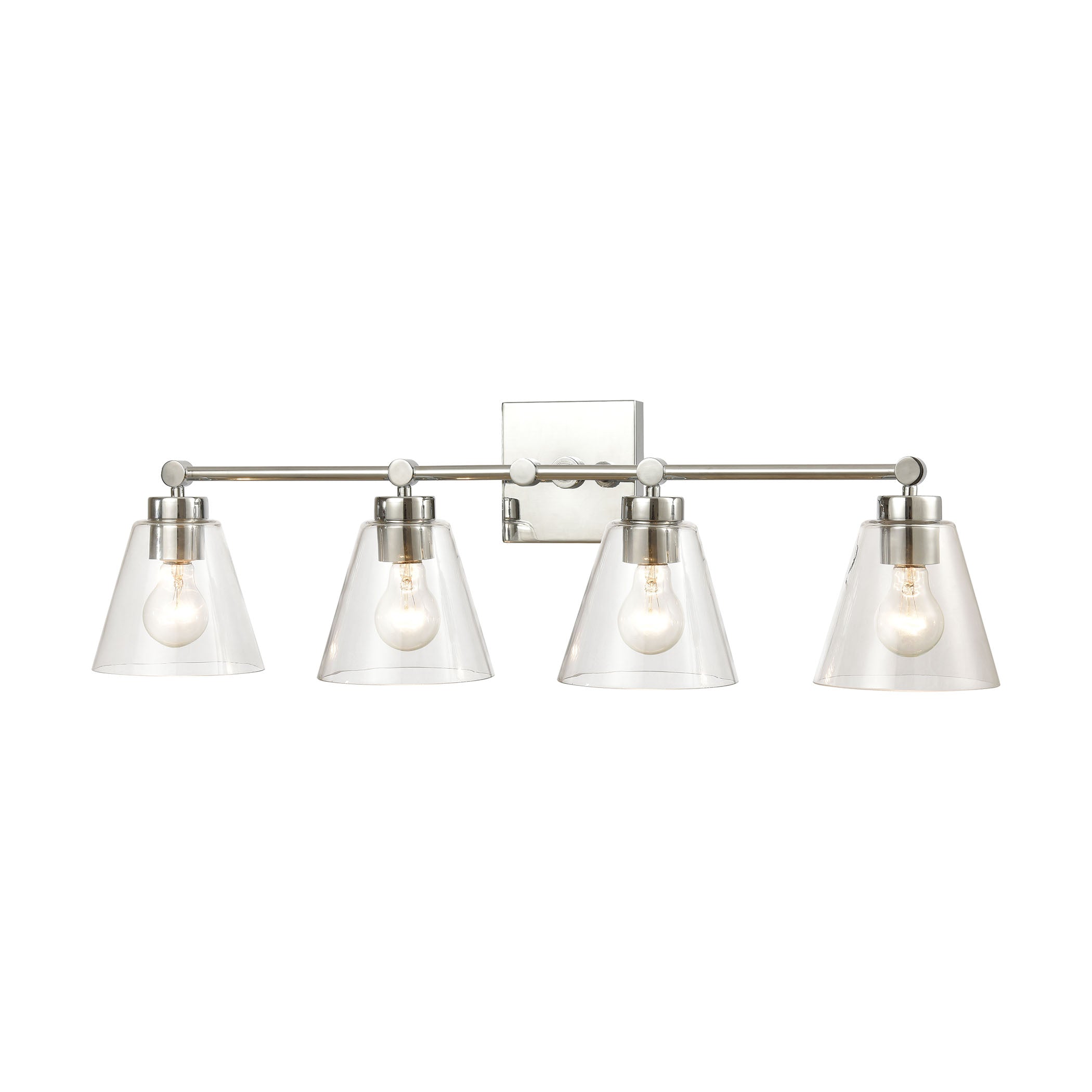 ELK Lighting 18345/4 East Point 4-Light Vanity Light in Polished Chrome with Clear Glass