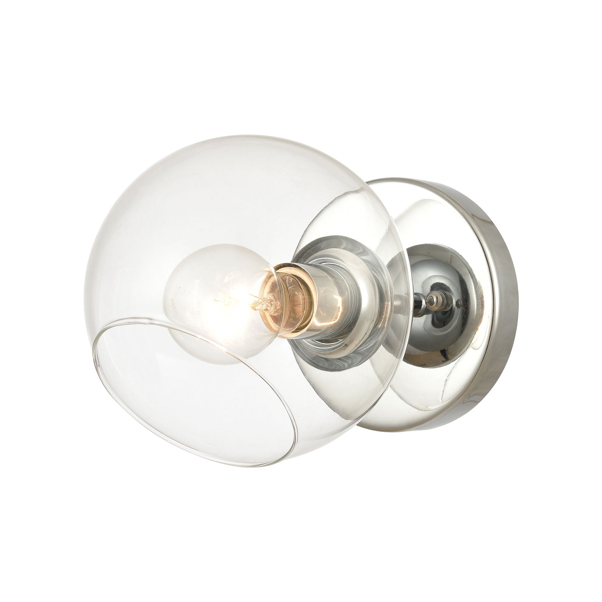 ELK Lighting 18373/1 Claro 1-Light Vanity Light in Polished Chrome with Clear Glass