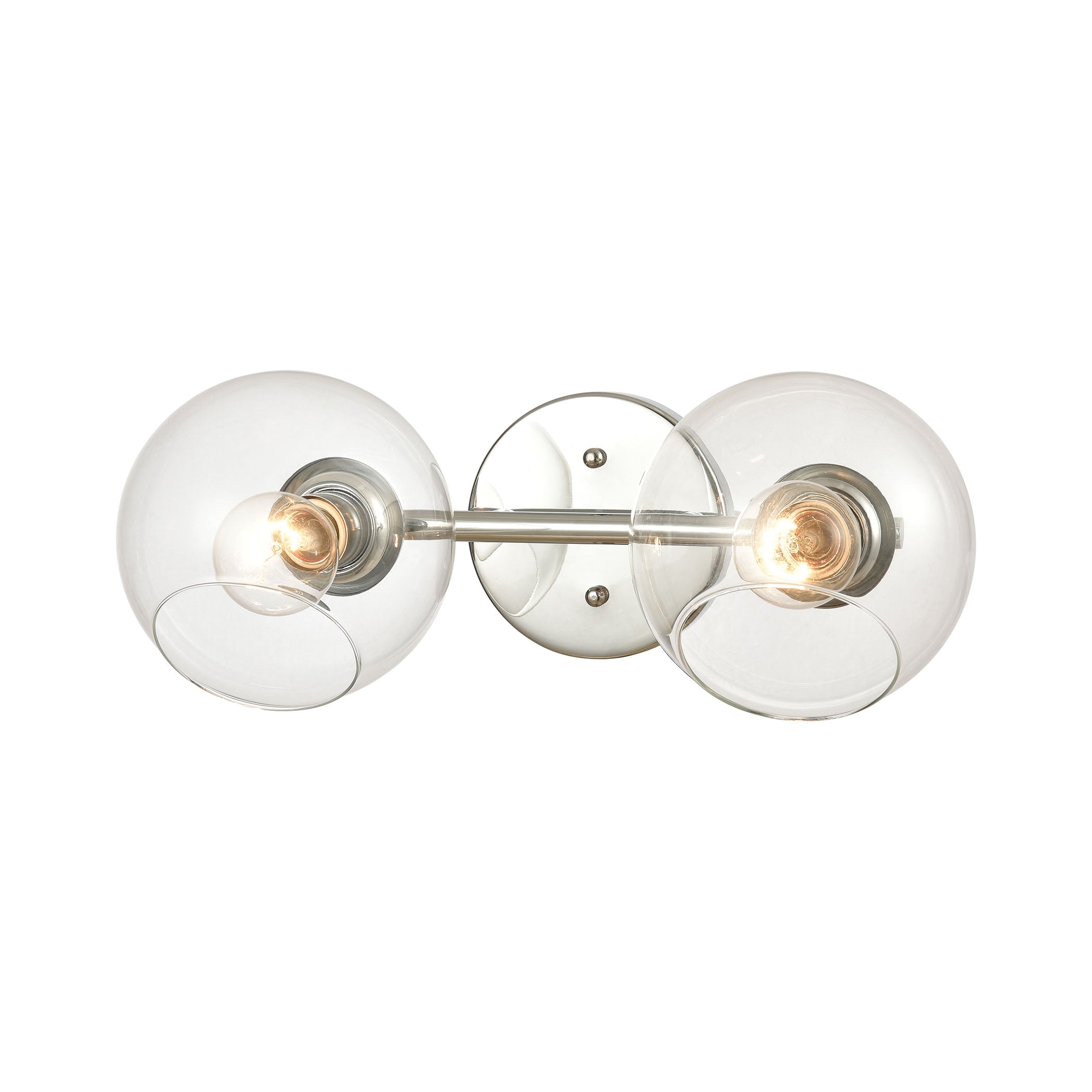 ELK Lighting 18374/2 Claro 2-Light Vanity Light in Polished Chrome with Clear Glass