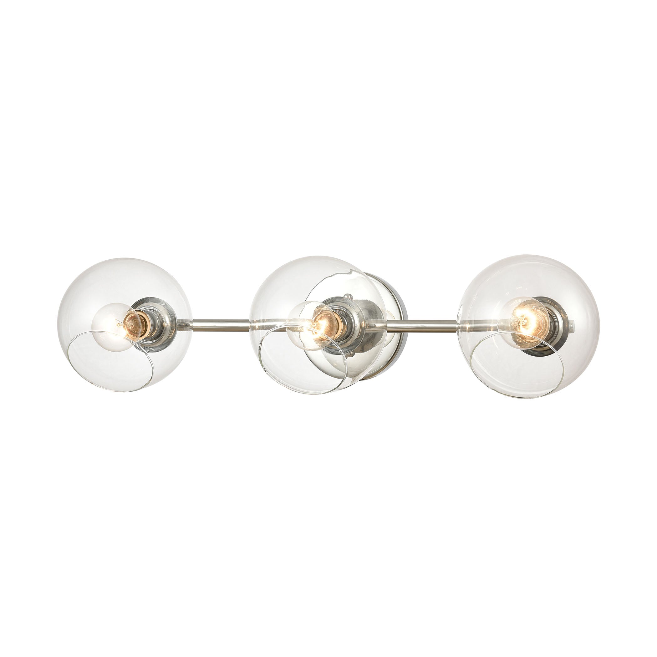ELK Lighting 18375/3 Claro 3-Light Vanity Light in Polished Chrome with Clear Glass