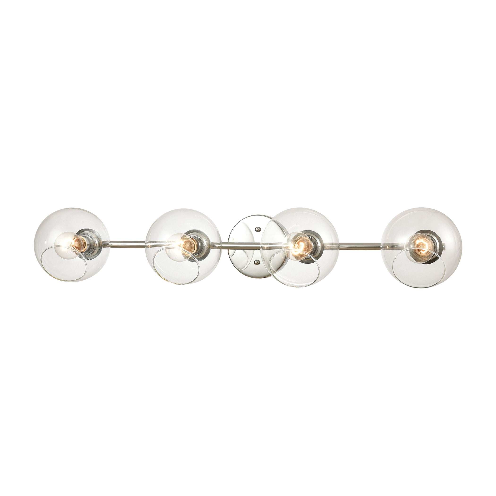 ELK Lighting 18376/4 Claro 4-Light Vanity Light in Polished Chrome with Clear Glass