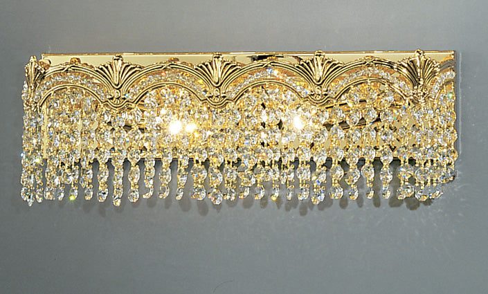 Classic Lighting 1851 G S Regency II Crystal Vanity Light in 24k Gold (Imported from Spain)