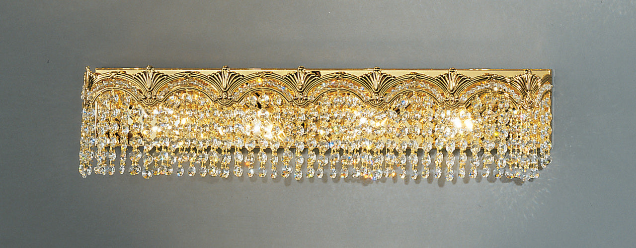 Classic Lighting 1852 G S Regency II Crystal Vanity Light in 24k Gold (Imported from Spain)