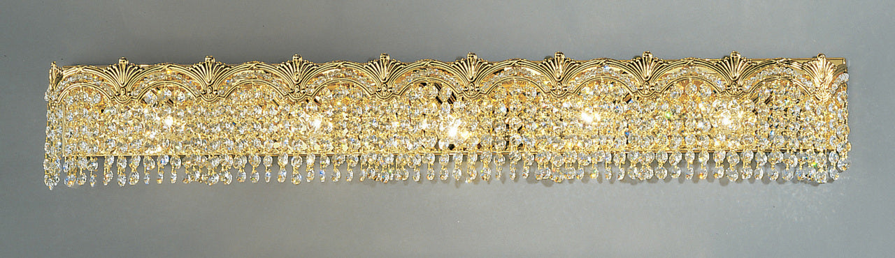 Classic Lighting 1853 G SGT Regency II Crystal Vanity Light in 24k Gold (Imported from Spain)