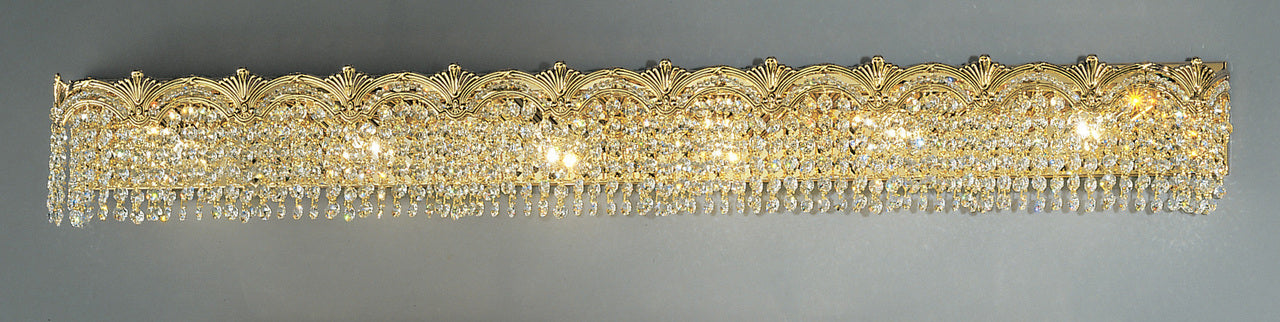 Classic Lighting 1854 G SC Regency II Crystal Vanity Light in 24k Gold (Imported from Spain)