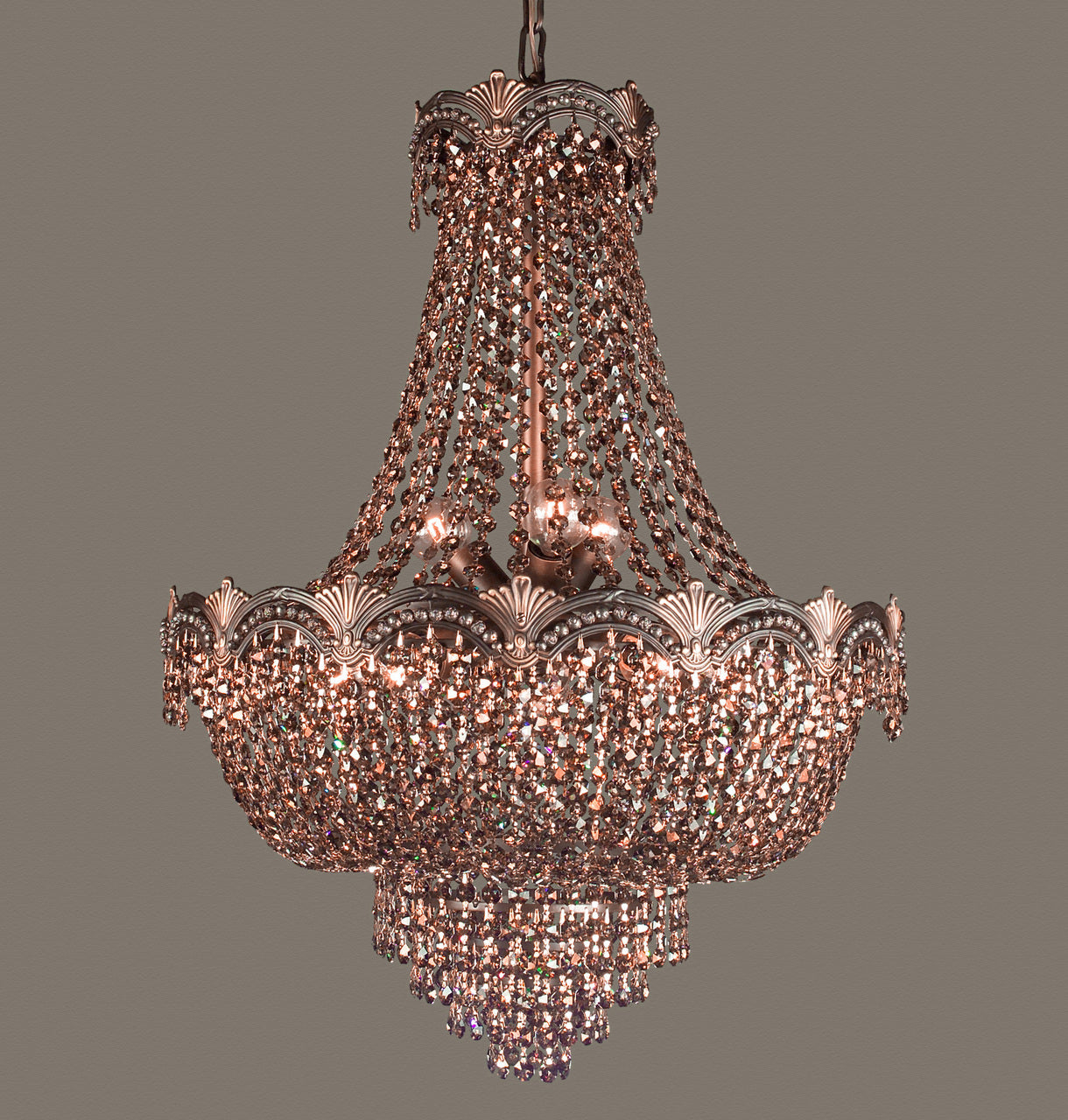 Classic Lighting 1855 RB SGT Regency II Crystal Chandelier in Roman Bronze (Imported from Spain)