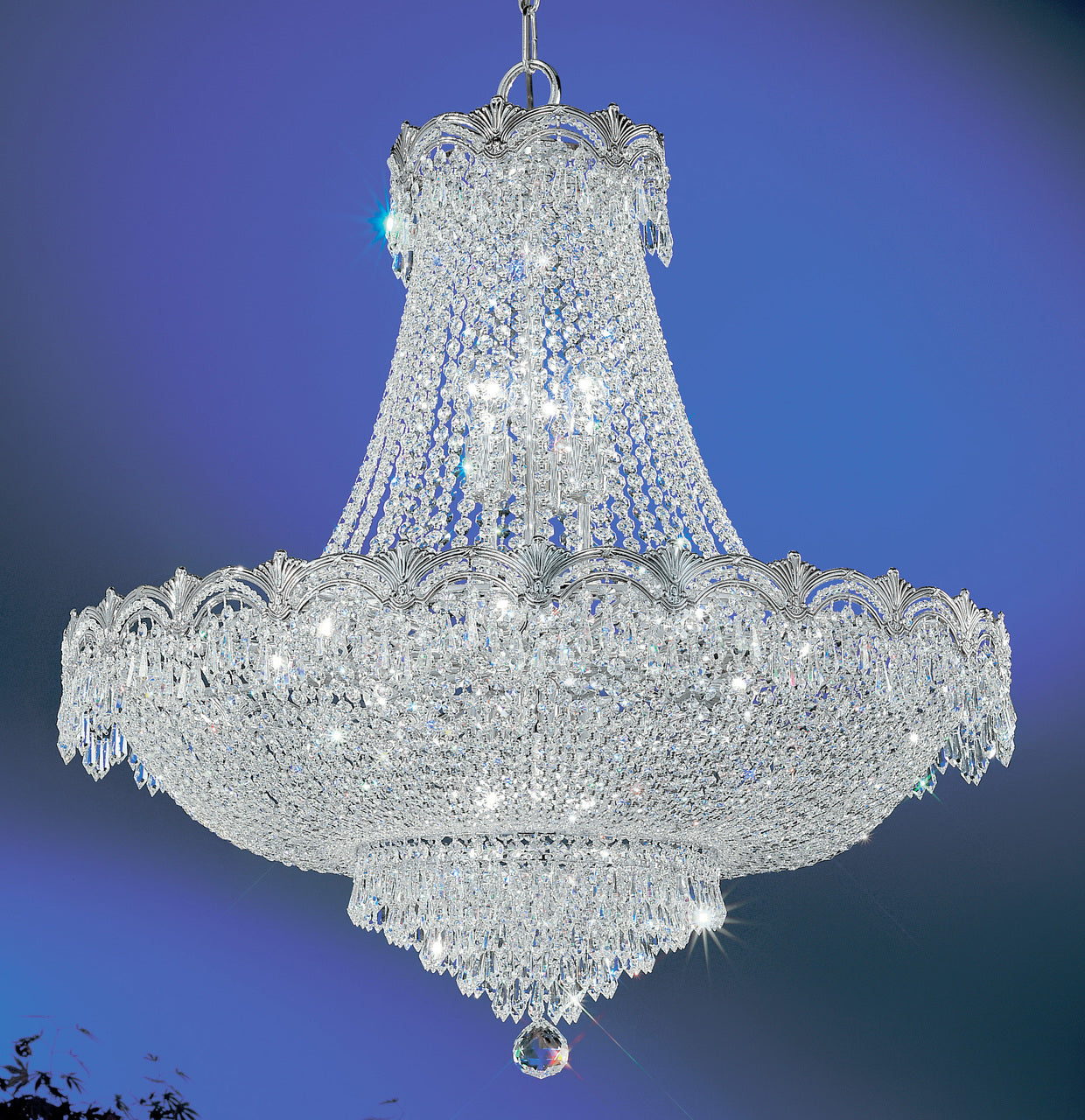 Classic Lighting 1858 CHB CP Regency II Crystal Chandelier in Chrome/Black Patina (Imported from Spain)