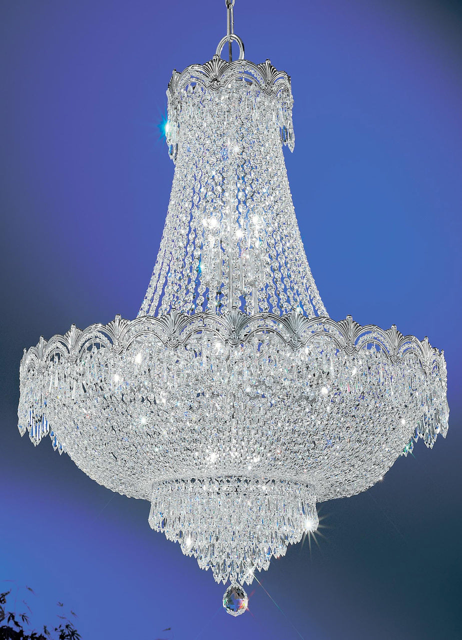 Classic Lighting 1868 CHB CP Regency II Crystal Chandelier in Chrome/Black Patina (Imported from Spain)