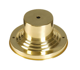 LIVEX Lighting 2001-02 Outdoor Pier Mount Adapter in Polished Brass