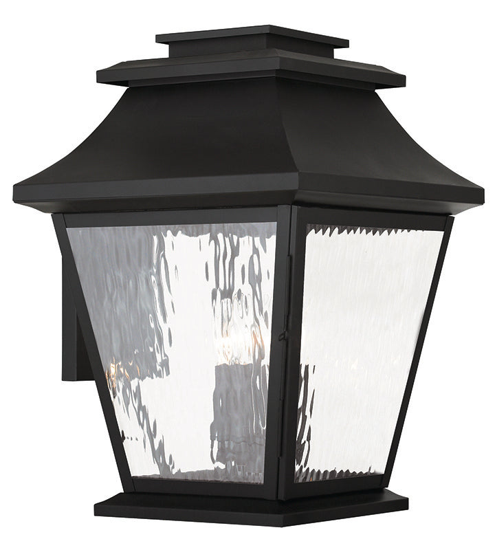 LIVEX Lighting 20240-04 Hathaway Outdoor Wall Lantern in Black (4 Light)