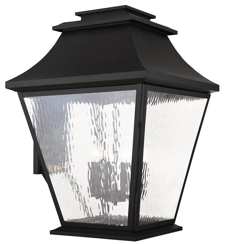 LIVEX Lighting 20251-04 Hathaway Outdoor Wall Lantern in Black (6 Light)