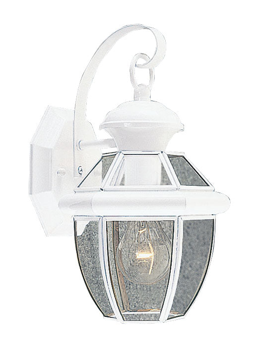 LIVEX Lighting 2051-03 Monterey Outdoor Wall Lantern in White (1 Light)