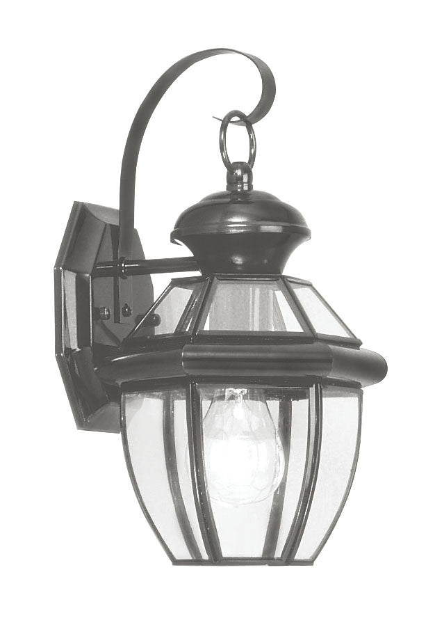 LIVEX Lighting 2051-04 Monterey Outdoor Wall Lantern in Black (1 Light)