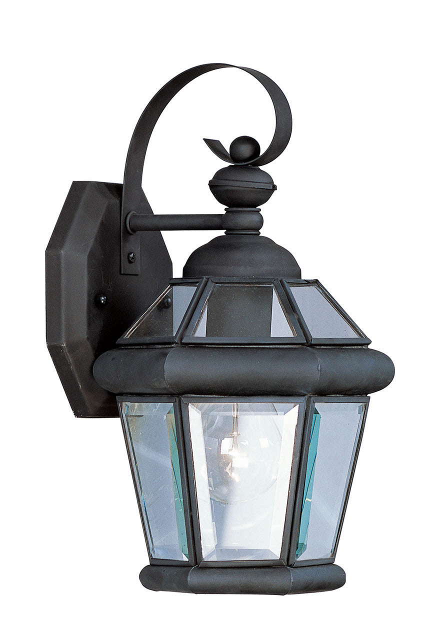 LIVEX Lighting 2061-04 Georgetown Outdoor Wall Lantern in Black (1 Light)