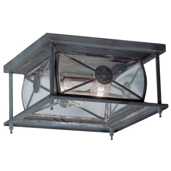 LIVEX Lighting 2090-61 Providence Outdoor Flushmount in Charcoal (2 Light)