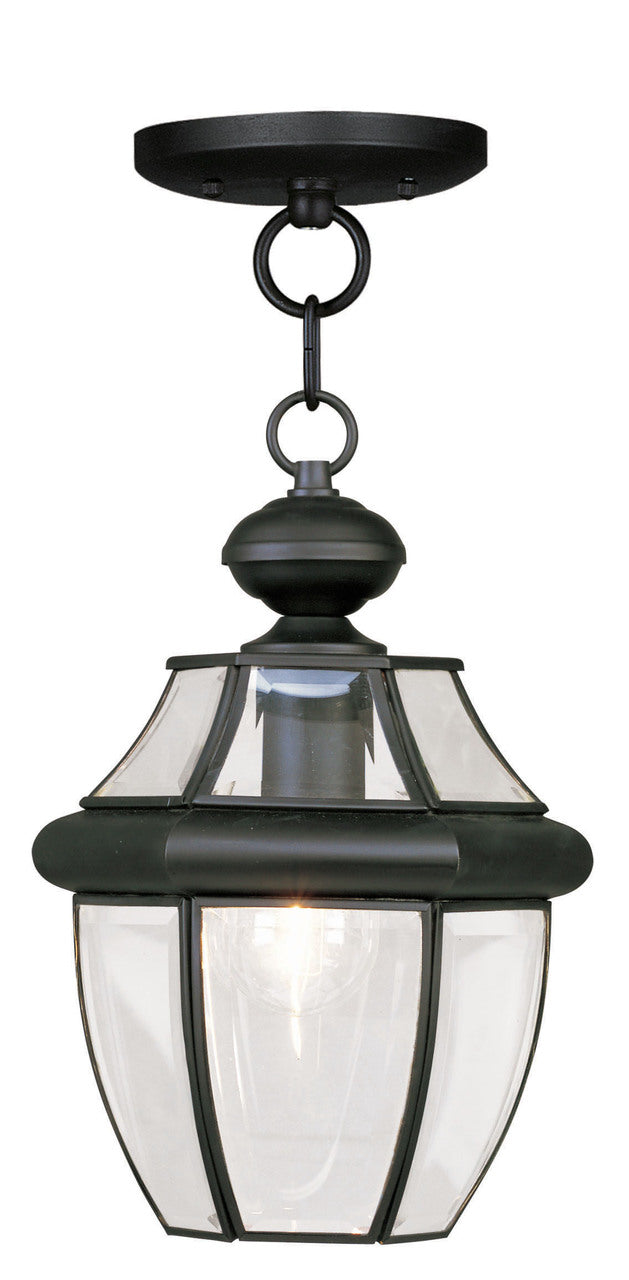 LIVEX Lighting 2152-04 Monterey Outdoor Chain Lantern in Black (1 Light)